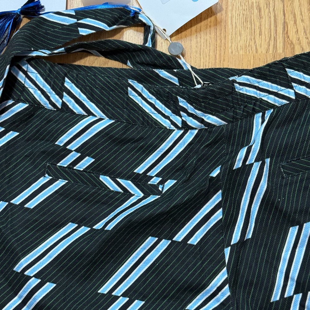 MSGM Black and Blue Zigzag Skirt - Picture 9 of 13